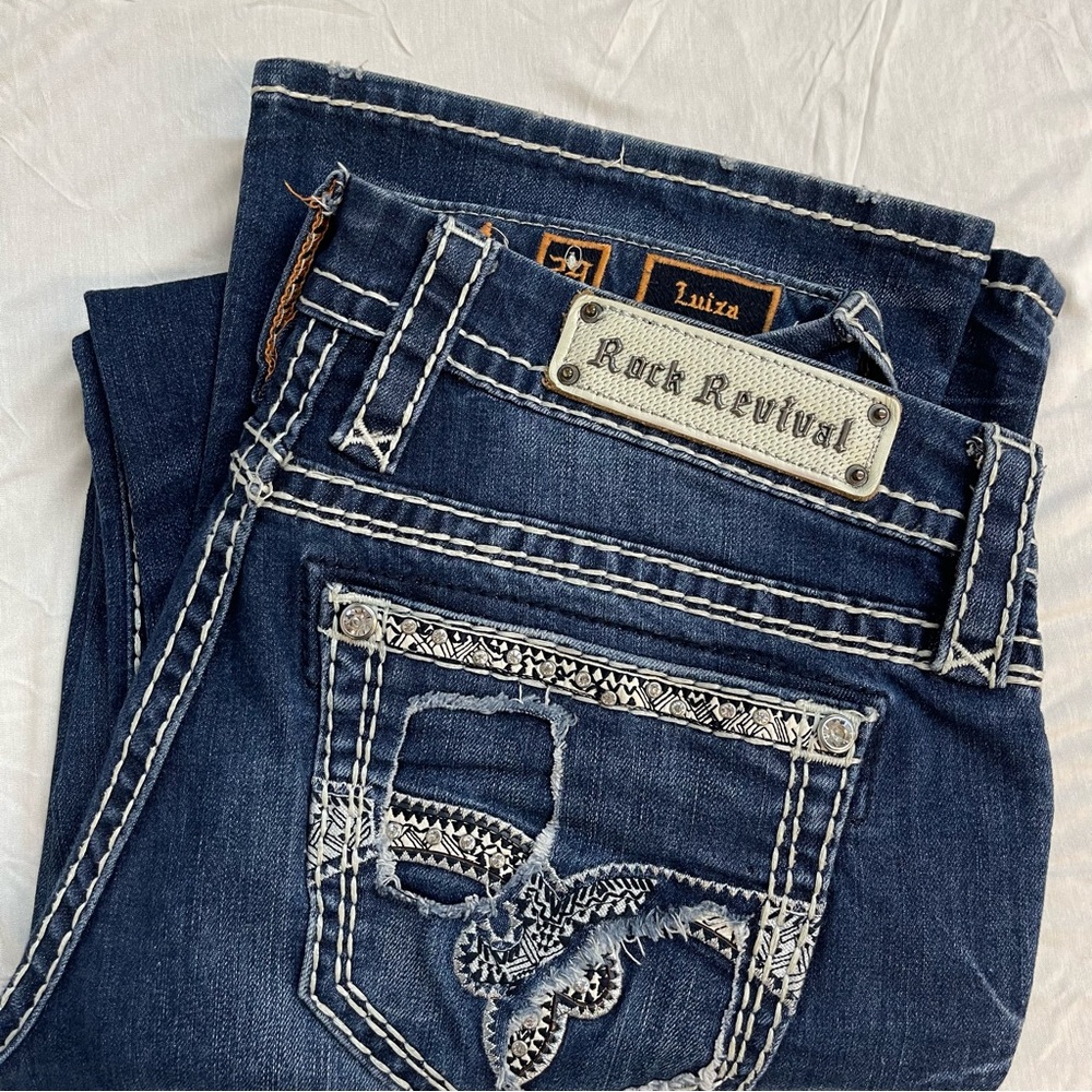 Rock Revival Women's Dark Blue Boot Cut Jeans